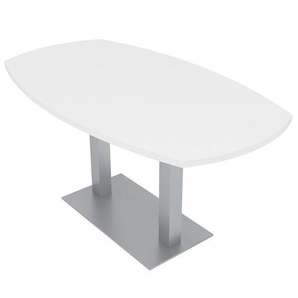 33.5 in W, 59.5 in L, 29 in H, Engineered Wood Top, White